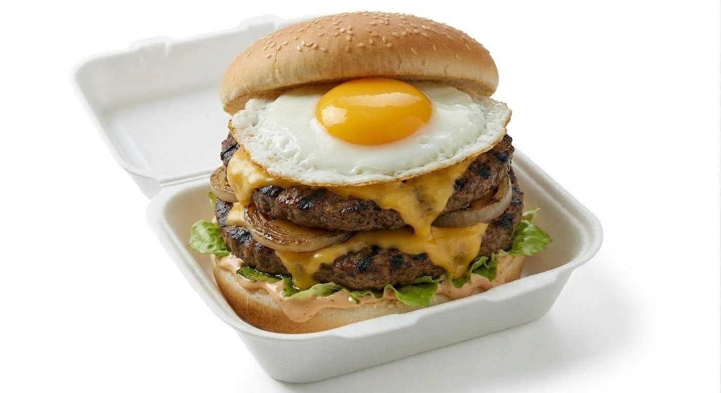 1/2lb Cheese Burger & Egg